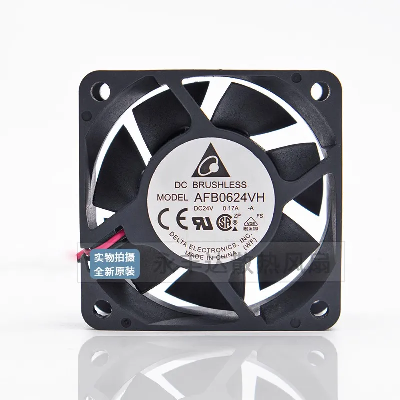 Authentic AFB0624VH 60 * 60 * 25MM 24V 0.17A 6CM frequency converter Cooling fan