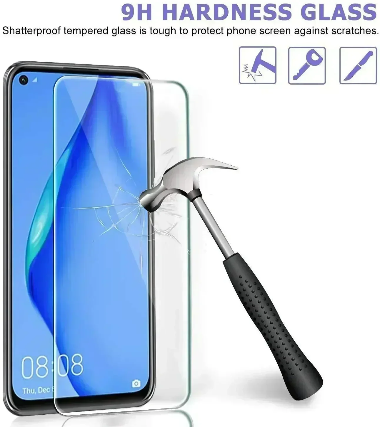 3Pcs Tempered Glass For Huawei Y6S Y6P Y7P Y8P Y9A Y9S Pro Prime 2019 Screen Protector