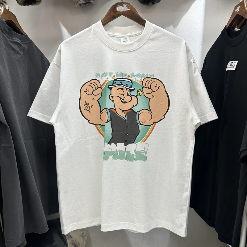 

Мужская футболка свободного кроя с мультяшным принтом, повседневная, в стиле хип-хоп, с коротким рукавом, новинка 2026 года, американский стритвир-бренд Phineas And Ferb