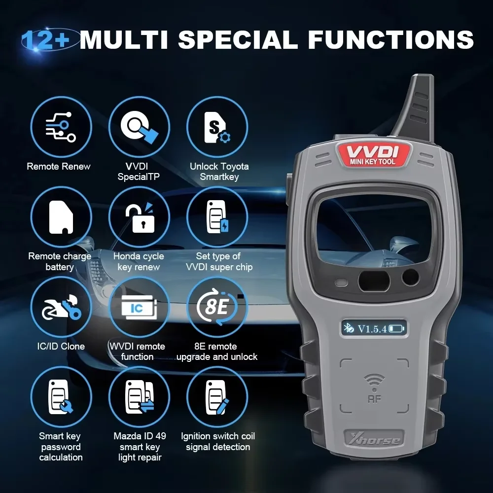 Xhorse VVDI Mini Key Tool Wireless Remote Sub Key Programmer Free 96bit 48-Clone Function Smart Car Key Generating Tool ID48