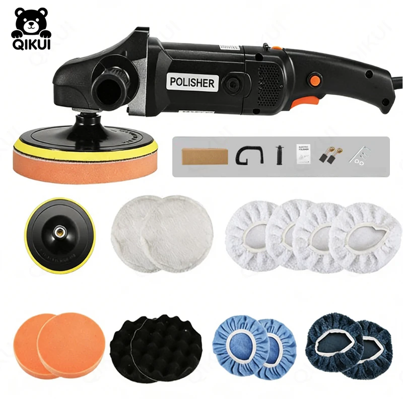

8-скоростная регулируемая полировальная машина для автомобилей, для детейлинга, вощения, герметизации и полировки, электрическая полировальная машина 220В для автомобилей