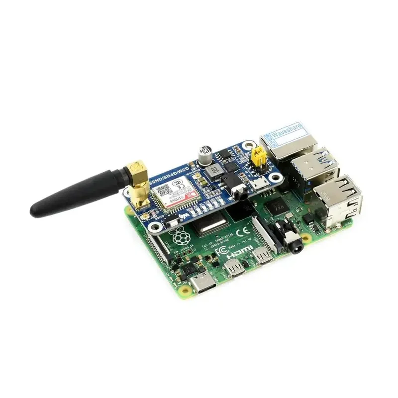 N34R Raspberry Pi GSM/GPRS/GNSS HAT Module SMS GPS UART Based On SIM868 Raspberry Pi 4B/3B/3B+/2B/Zero/Zero - view 3
