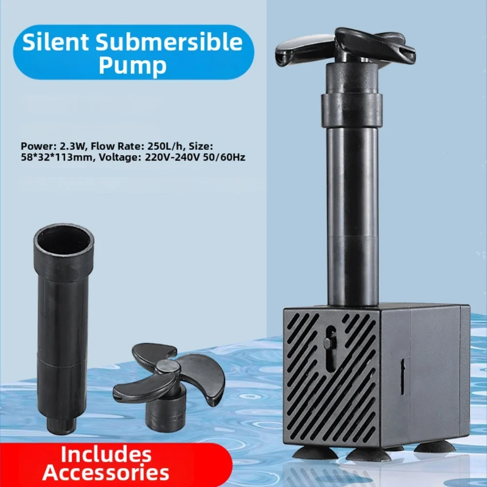 Built In Submersible Pump Generates Waves And Oxygen Circulation Fish Tank Water Pump Aquarium Air Pump