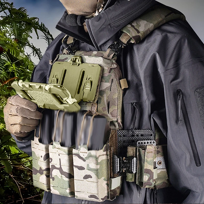 Adjustable Plate Carrier Vest Phone Mount, Compatible with 4.7