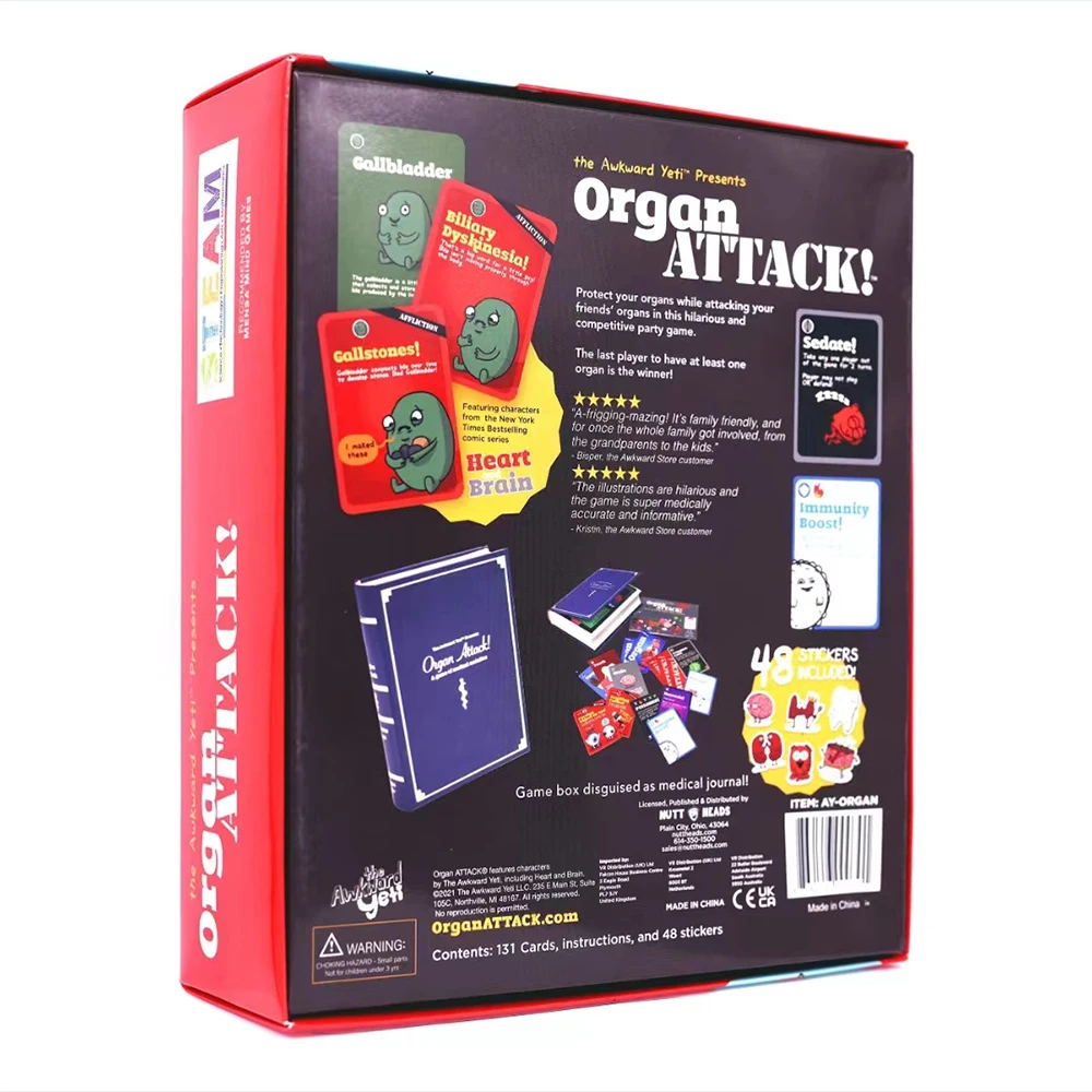 Organ Attack! Tabletop Card Game - Pop Bunny Board games