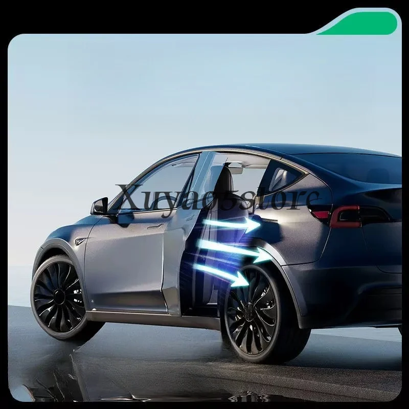 Suitable for Tesla Model 3Y electric suction door electric handle, four-door illuminated handle modification accessories