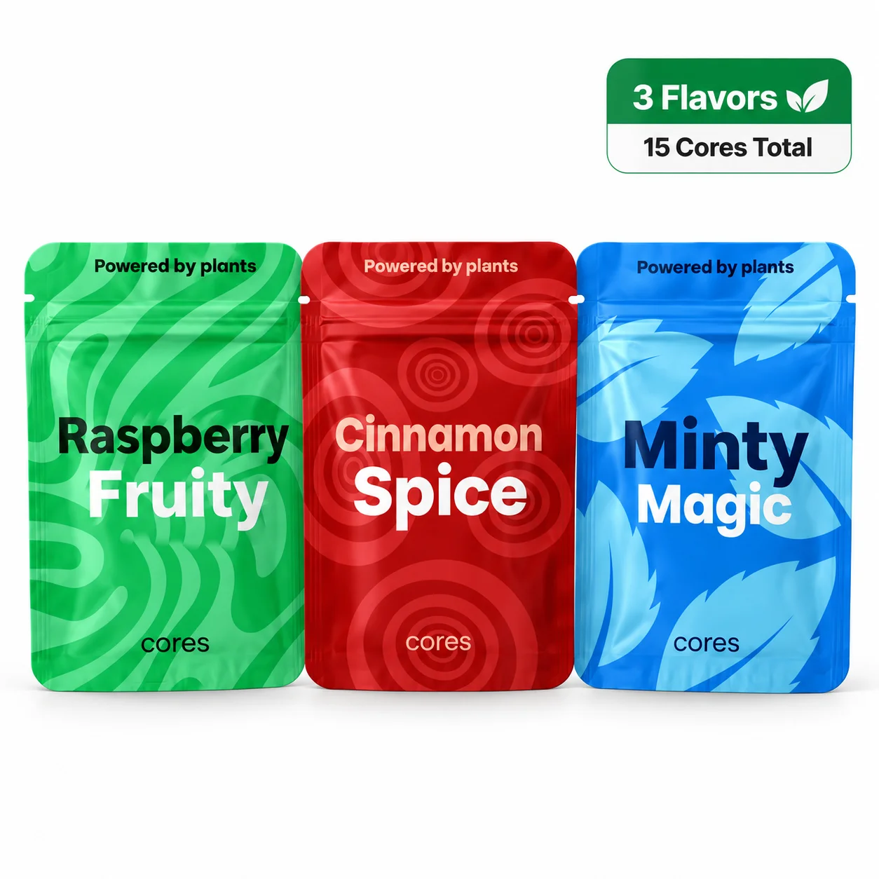 15/30/45 Mixed Aroma Refill Cores, Mint Cinnamon Raspberry Flavored Cores for Nicotine-Free Inhaler Stick