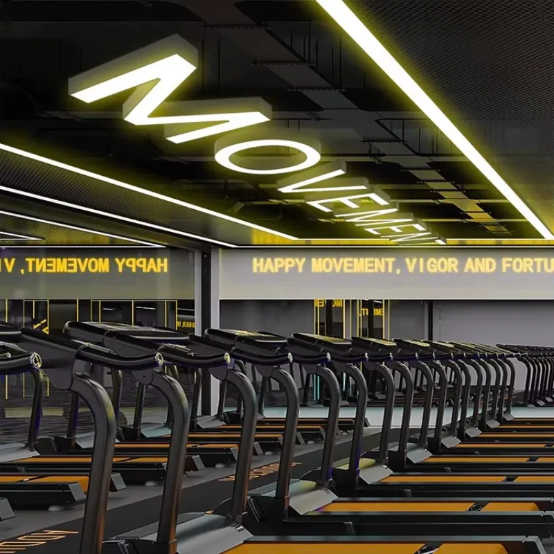 Alphabet Chandelier Office Acrylic Hanging Lamp  Ceiling Letters Led Signage Pendant Light