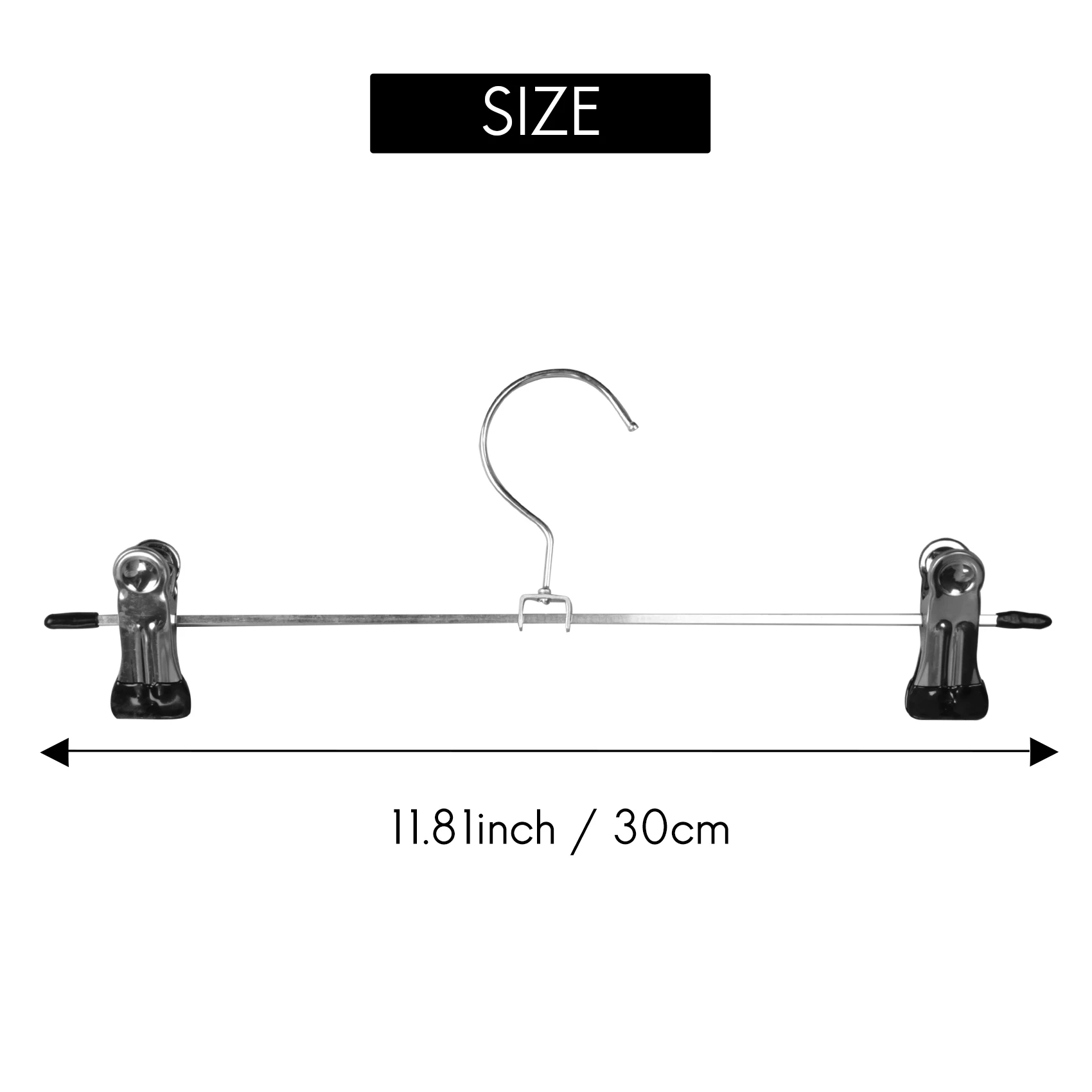 

-AT37 Pant Hangers Skirt Hangers With Clips 20 Pack Metal Trouser Clip Hangers For Space Saving, Ultra Thin Rust Resistant Hange