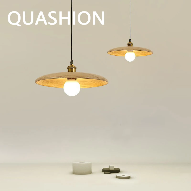 

Скандинавский современный мягкий стиль, обеденный подвесной светильник, деревянная пластина и ретро-держатель лампы, подвесные светильники, декор для кафе, ресторана, светодиодные люстры