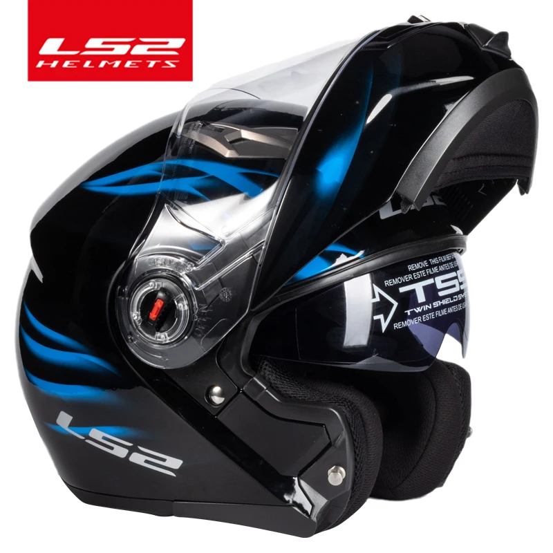 Capacete LS2 flip up motorcycle helmet ls2 ff370 dual visor helmets casco moto ECE Certification
