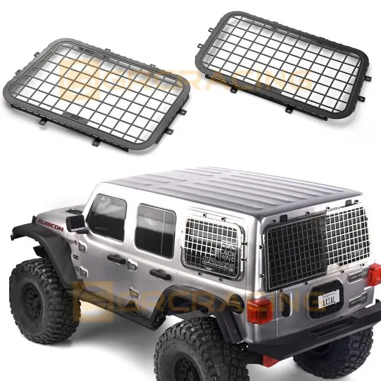 For 1/6 Axial Scx6 Silver/black 3d Metal Window Protective Screen Side Window Rear Window Window Screen #g173w