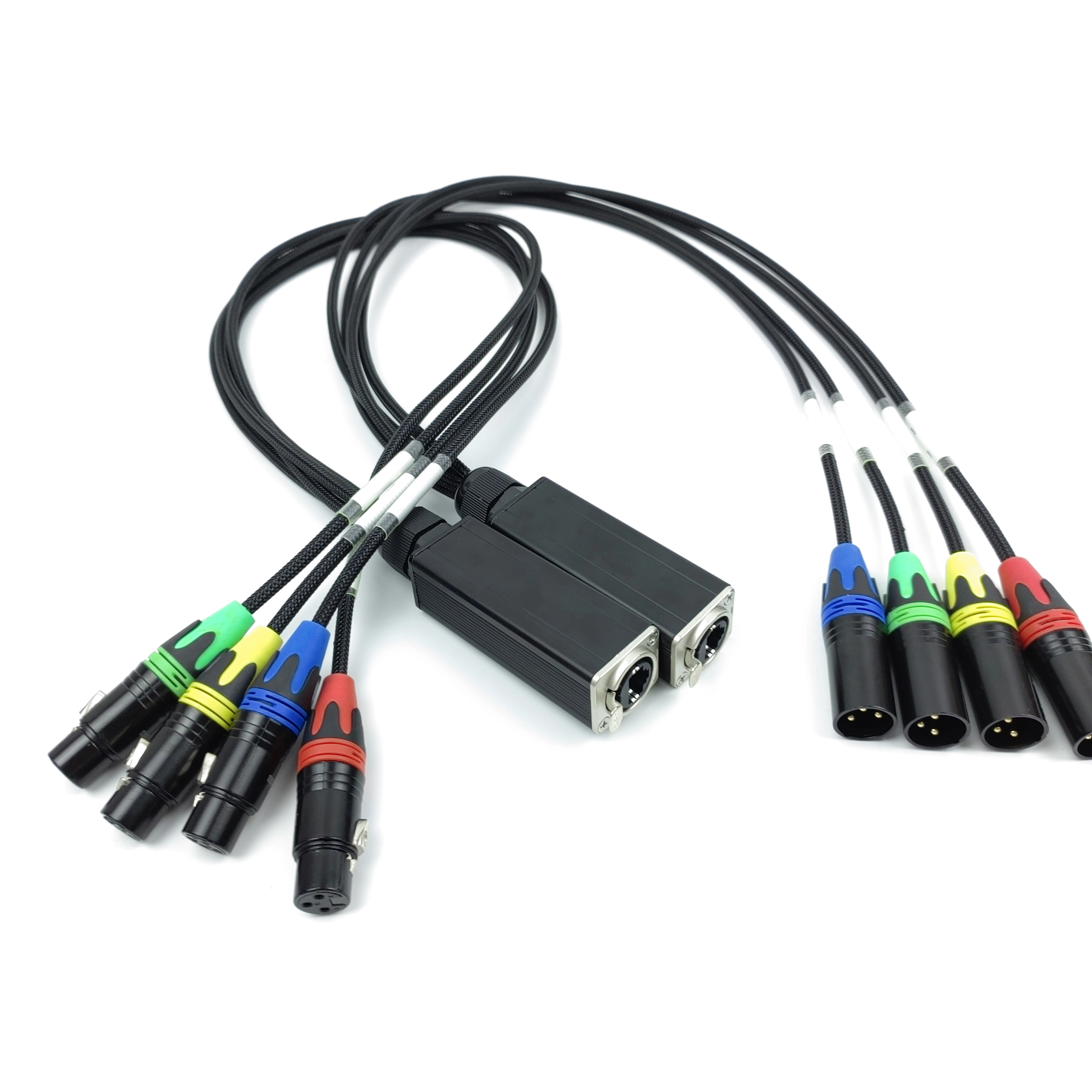 Best Sellers4-Channel 3-Pin XLR Male/Female Connector Audio Interface Adapter RJ45 CAT6 Network Converter For Speaker Microphone