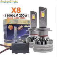 X8 200W Canbus H7 H11 Hb3 Led Headlight Bulbs LED H1 H4 H7 H11 9005 9006 9012 Car Led Headlight 4300K 3000K Fog Light