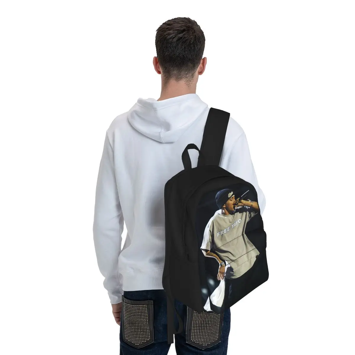 Eminem-Mochila con estampado 3D para mujer, bolso escolar para ordenador portátil, impermeable, Hip Hop