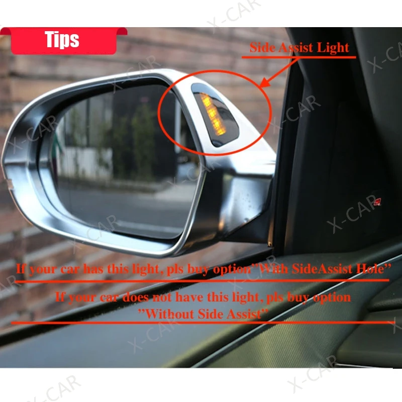 1Pair Matte Chrome Rearview Side Mirror Cover House Cap Lid For Audi A6 S6 C7 4G 2012 2013 2014 2015 2016 2017 2018