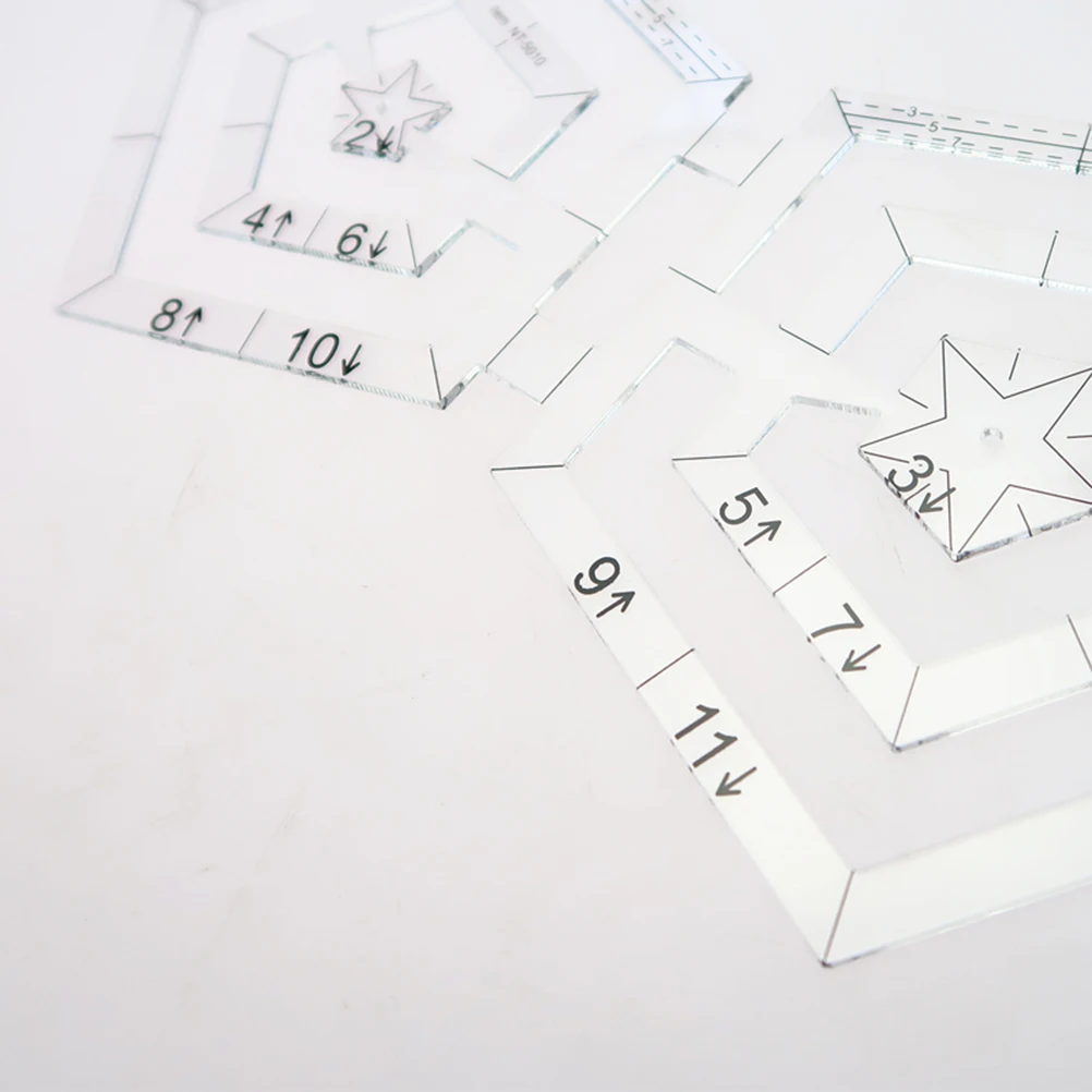 

Acrylic Quilting Ruler Sewing Clothes Making Craft Patchwork Template Hollow Design Transparent Structure Tailor