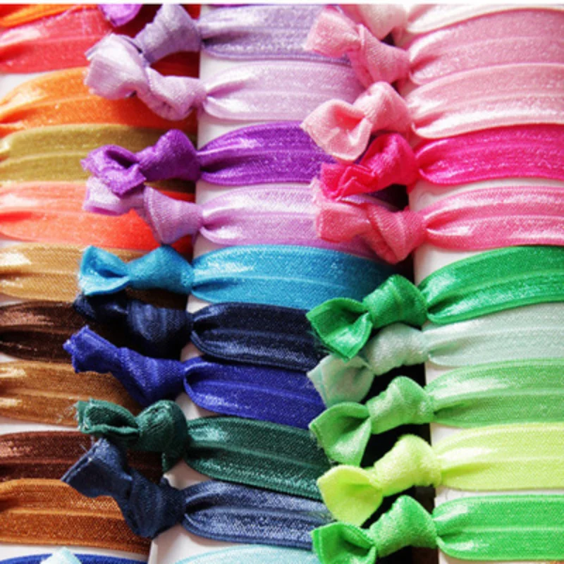 20PCS/ Knot  Bracelet Hair Rope Girls Women Ladies  Elastic Hair Band Holder Knotted Headwear Hair Accessories