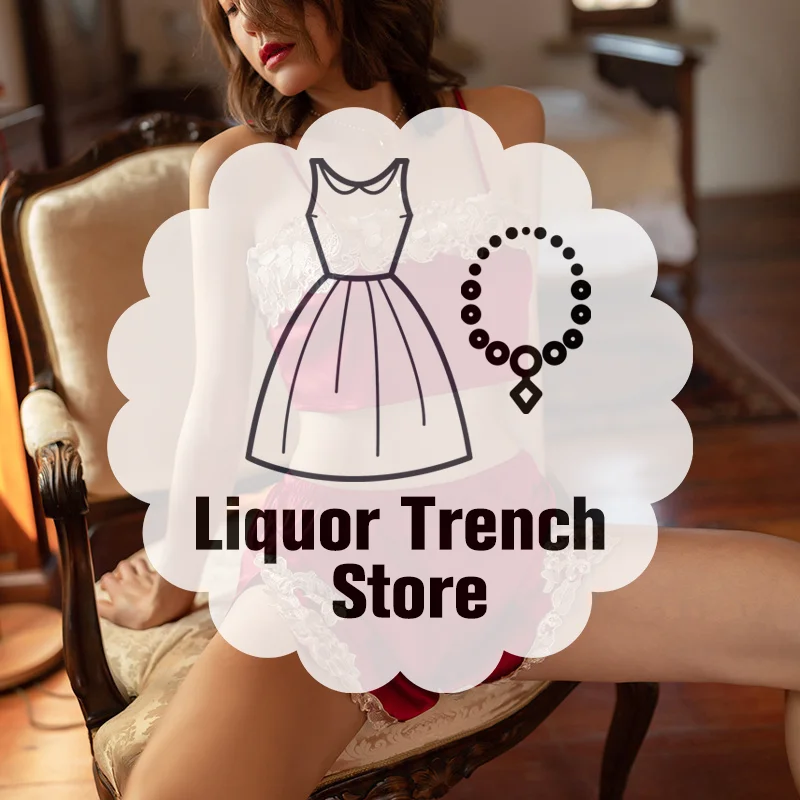 

Women Lace Suspender Tops Short Split Pajamas Two-piece Set Sexy Loungewear