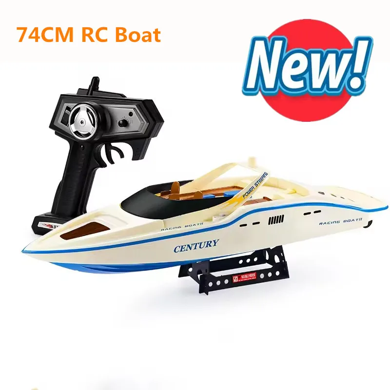 74CM Remote Control Boat 20KM/H High Speed Remote Control Boat Full Proportional 2.4Ghz Speed Boat Summer Toy Gift for Boys