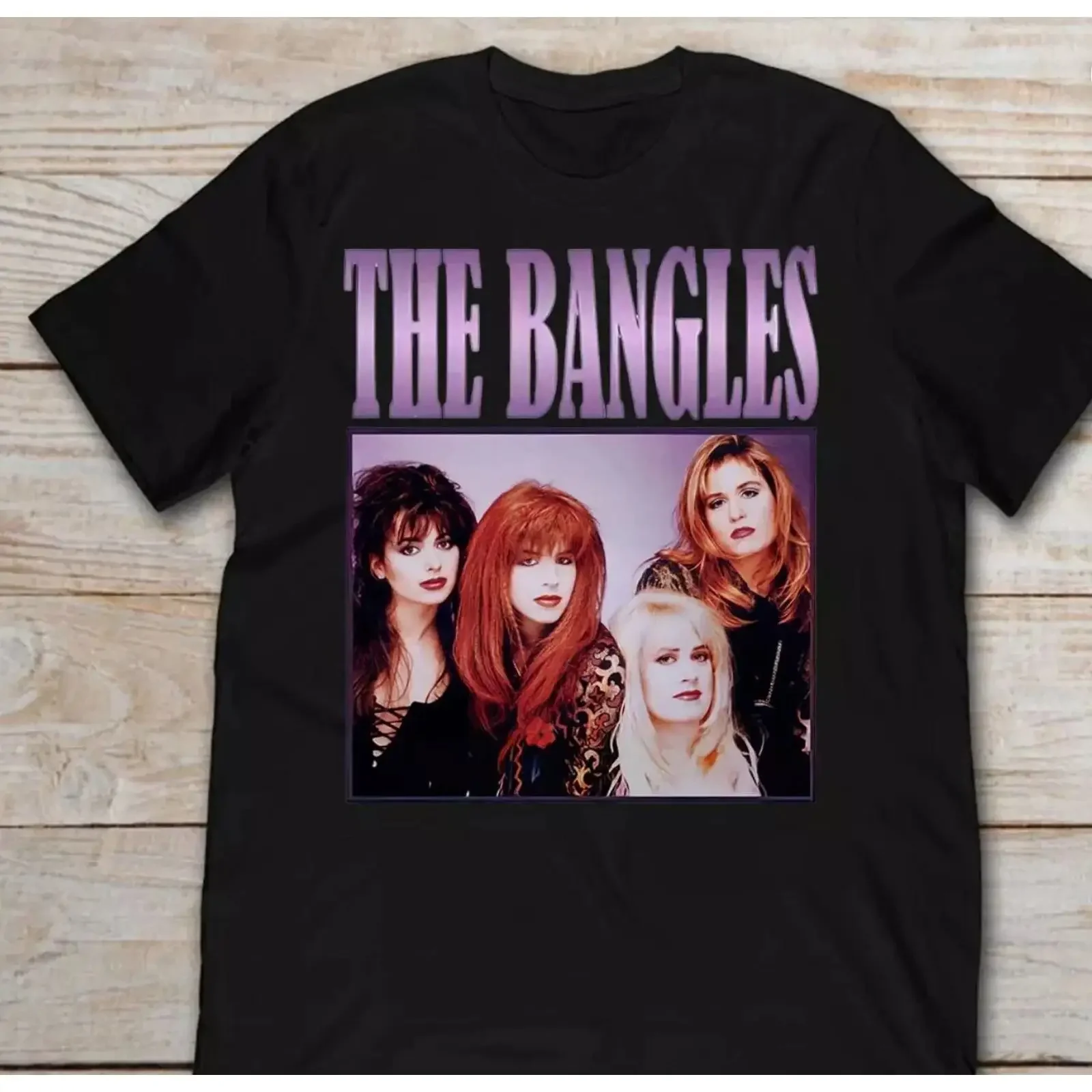 The Bangles black men's cotton T shirt size SML 2345XL vintage Washed Top For Everyday Wear designer clothes graphic
