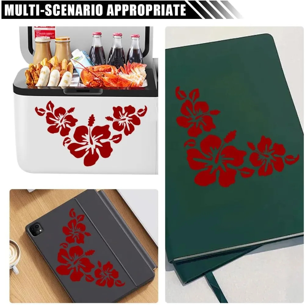 ملصق لاصق لسيارة على شكل زهرة الكركديه، ملصق PET مقاوم للماء، ملصق ممتص الصدمات للسيارة، ملصق تزيين خارجي للسيارات - الأفضل