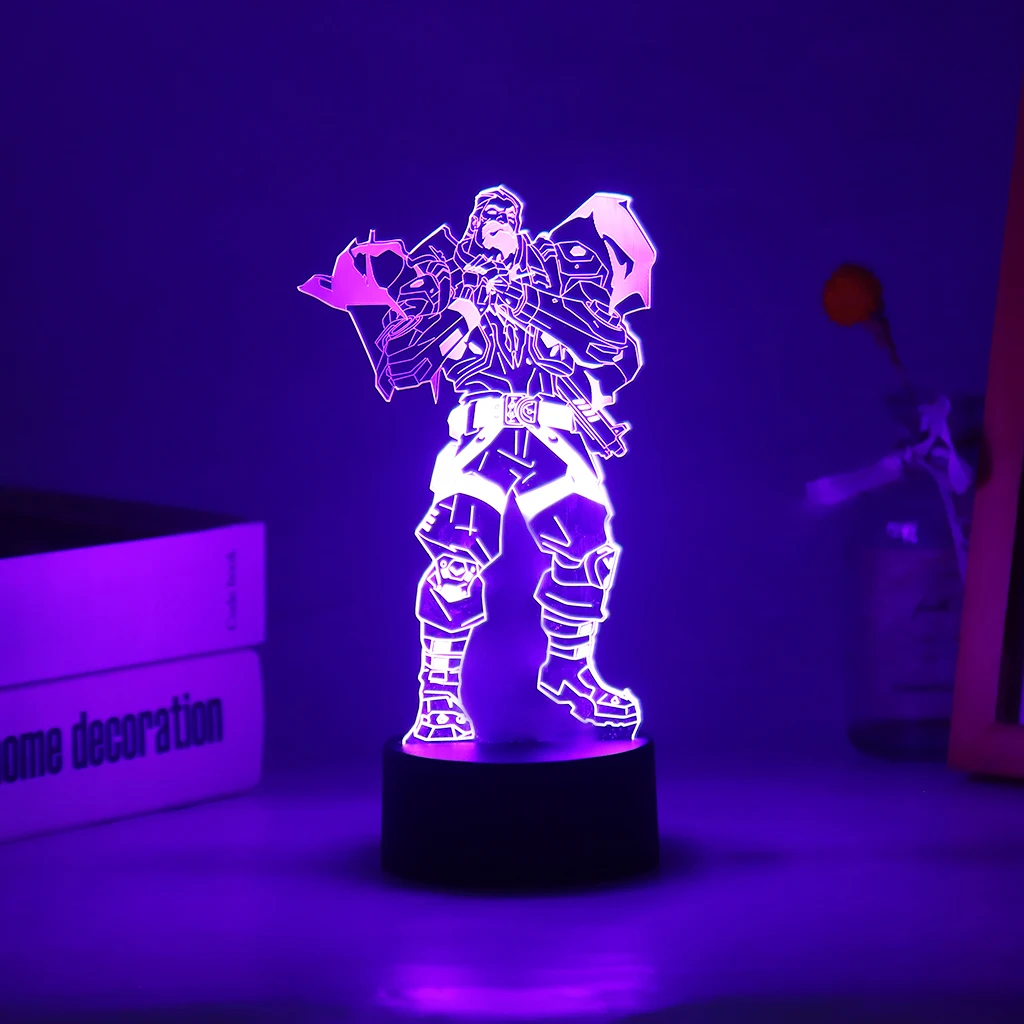 

Hot Gaming Valorant 3D led Nightlight Omen Breach Raze Viper Figure Colorful Table Lamp For Gamer Game Room Decor Dropshipping