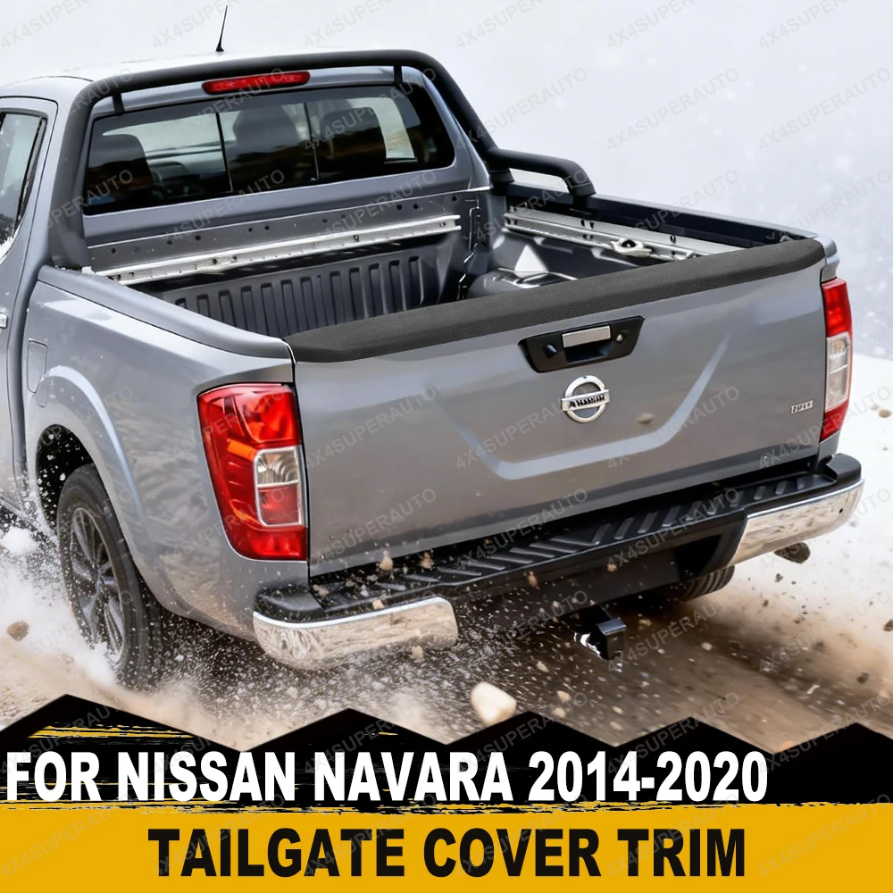 

Tailgate Cover Rail Guard Trim For Nissan Navara 2014-2020 Frontier NP300 D23 ABS Protector Car Pickup Truck Styling Accessories