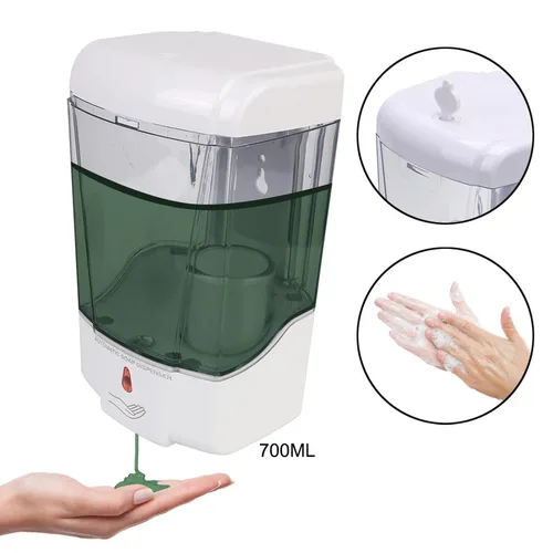 Dispensador automático de jabón líquido montado en la pared, 700ml, para cocina, baño, bomba de loción sin contacto, Sensor IR sin contacto