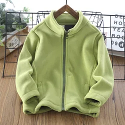 Children's Jackets And Coats Fashion Soft Kids Casual Polar Fleece Outerwear Coat For Boys Girls1-15 Y Hoodies Sweatshirt