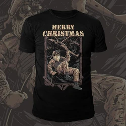 Merry Christmas Tactical Santa T-Shirt Short Sleeve Casual 100% Cotton O-Neck Summer Mens T-shirt Size S-3XL