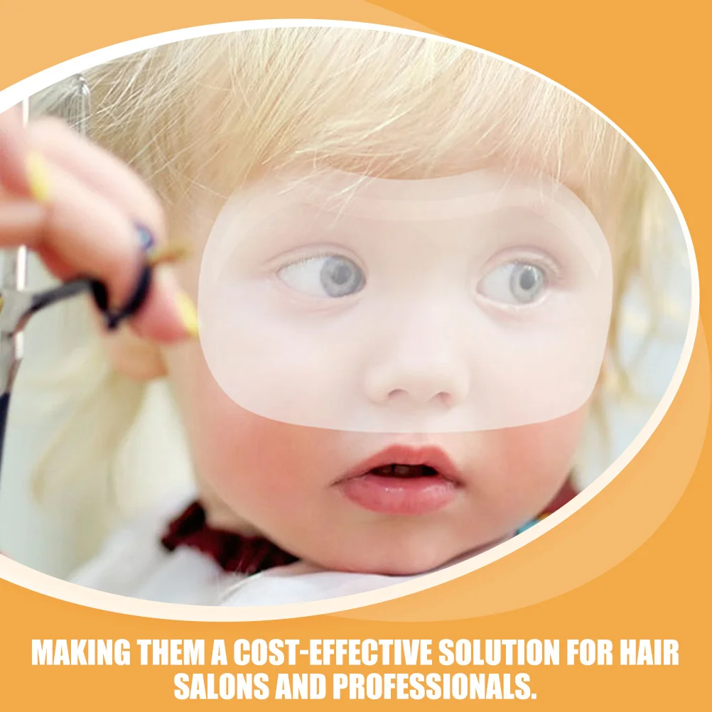 300 قطعة من قناع درع الوجه البلاستيكي الشفاف لقص الشعر وواقي العين ومستلزمات الحلاقة وأغطية العين للوجه #4