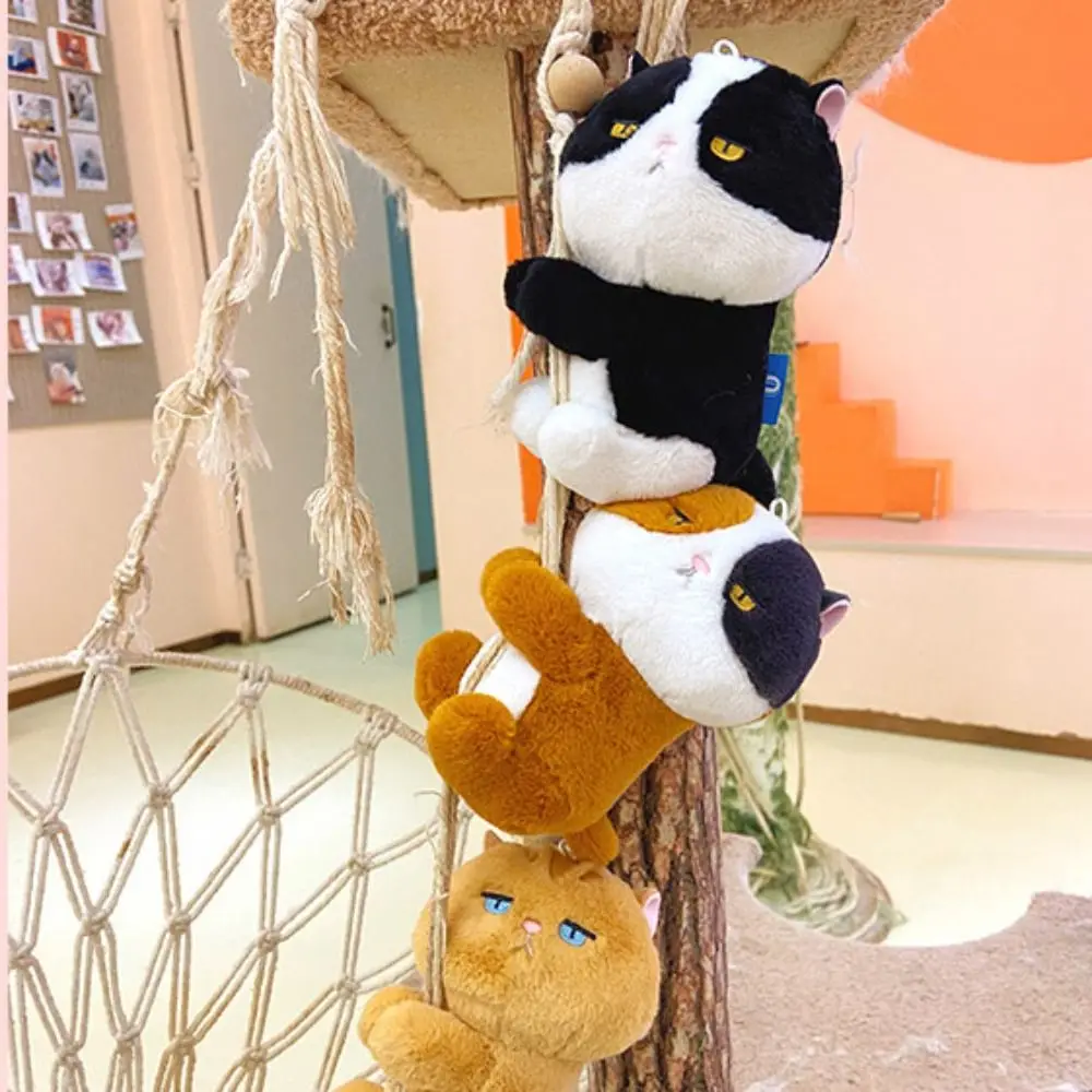 Accessorio per appendere portachiavi con ciondolo gatto animale di peluche con clip morbida per cartoni animati Kawaii