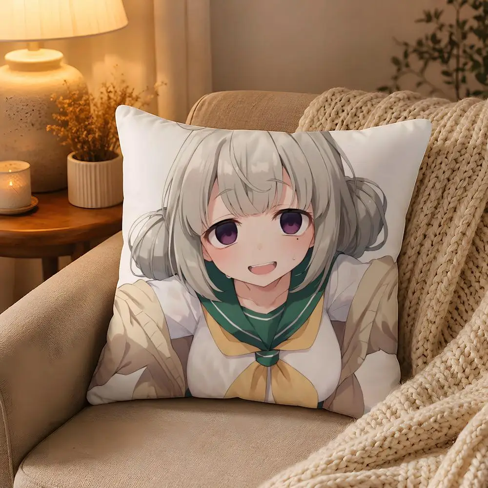 Sexy Anime A-Araga Kiwi Pillow Case Soft Plush Cushion Cover Double Print and Invisible Zipper for Sofa Home Car Use 5
