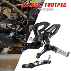 For BMW S1000RR S 1000 RR S1000 RR 2019-2025 M1000RR Footpeg Rear Set Foot Pegs Pedal Footrest Heel Wing Adjuster Rearset