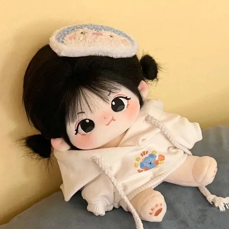 20cm Plush Human Doll Figure Baby Doll Cute Face Kawaii Nude Cotton Body Dolls Stuffed Plushies Toys Gift No Attribute