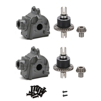 2 Pack Metal Differential and Gear Box Set for Wltoys 144001 144002 144010 124016 124018 124019 RC Car Upgrade PartsE