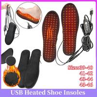 USB Heated Shoe Insoles Electric Heated Shoes Pad Electric Heated Insoles Washable Cuttable for Winter Outdoor Camping Fishing