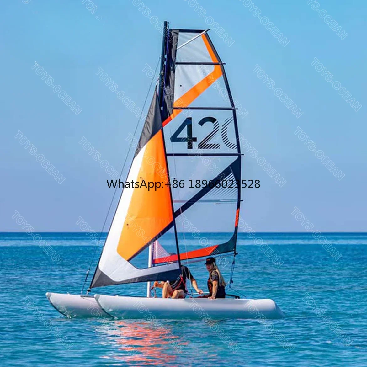 Customizable water sports inflatable sailboat accessories inflatable pontoons