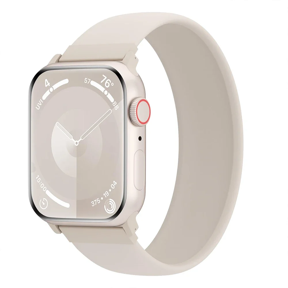 

Силиконовый ремешок для Apple Watch Band 44 мм 40-45 мм 42-38-41 мм, оригинальный браслет 1:1 iwatch series 8 7 se 3 4 5 6 9 10 ultra 2 49 мм