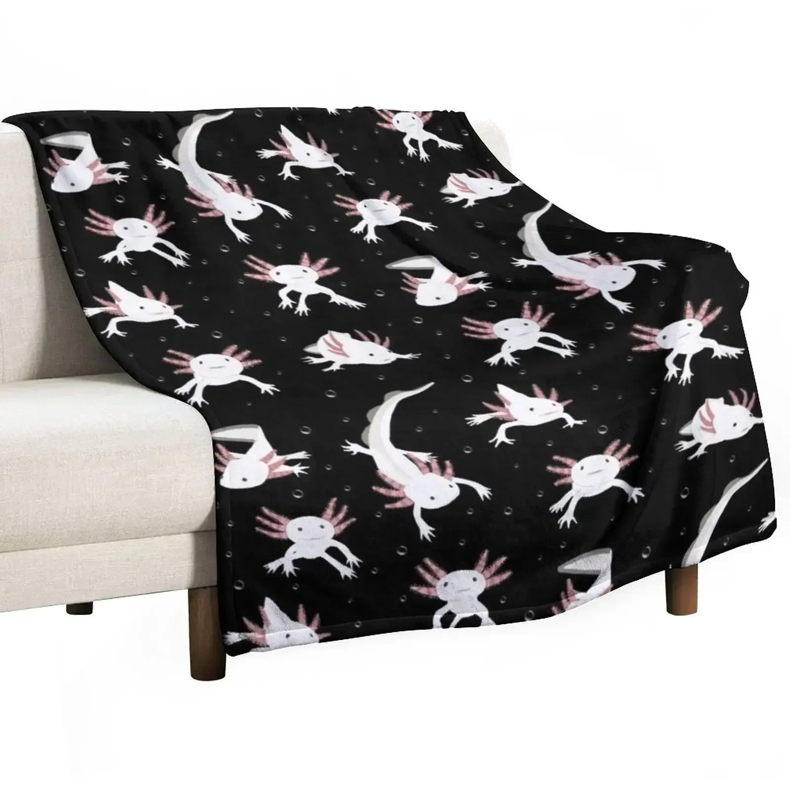 

Axolotls Throw Blanket Personalized Gift Luxury Throw Blankets