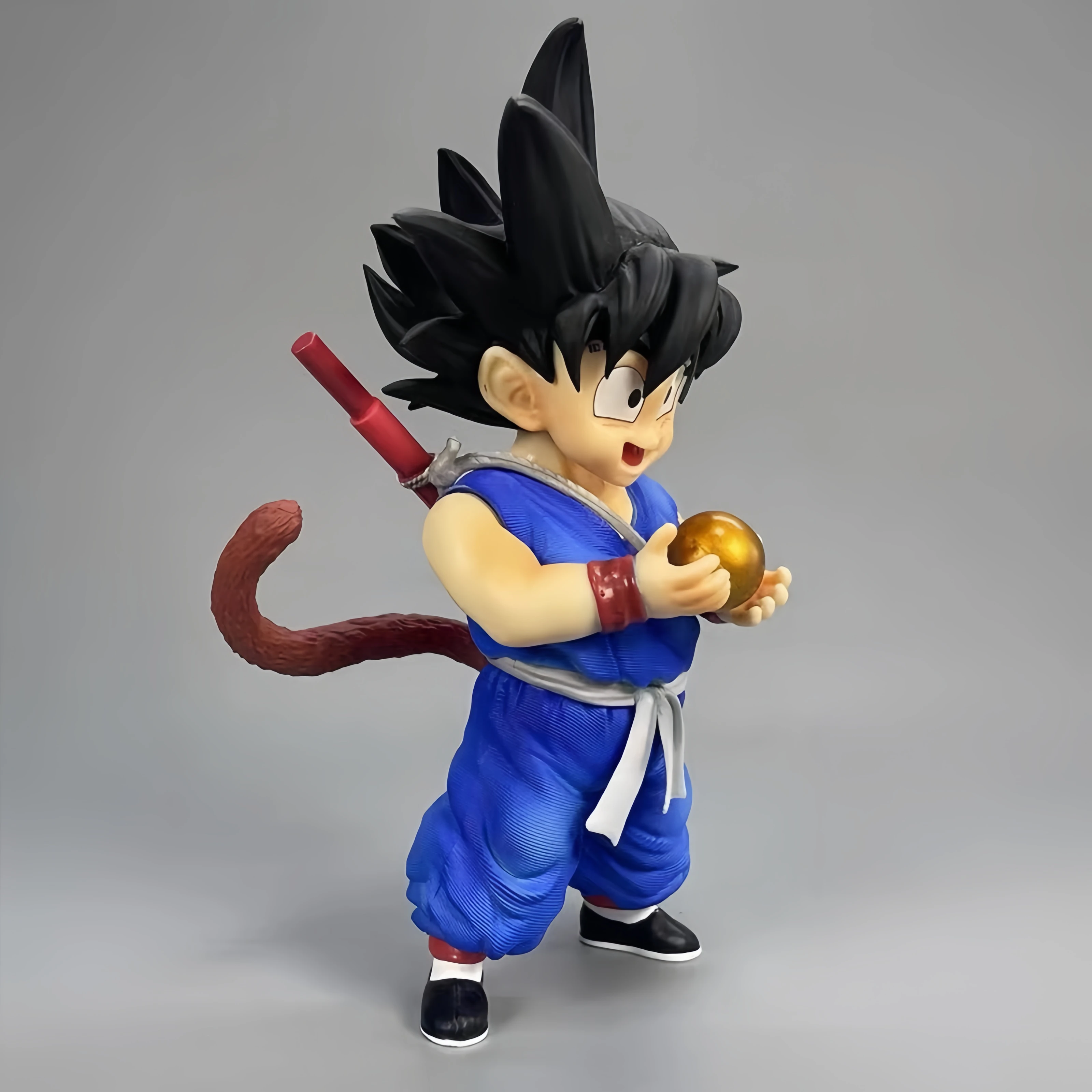 Dragon Ball Roupas Azuis Infância, Estatueta Fofa do Son Goku, Modelo Gk, Figura Anime, Estátua Kakarotto, Ornamento de Mesa, Brindes, 19cm