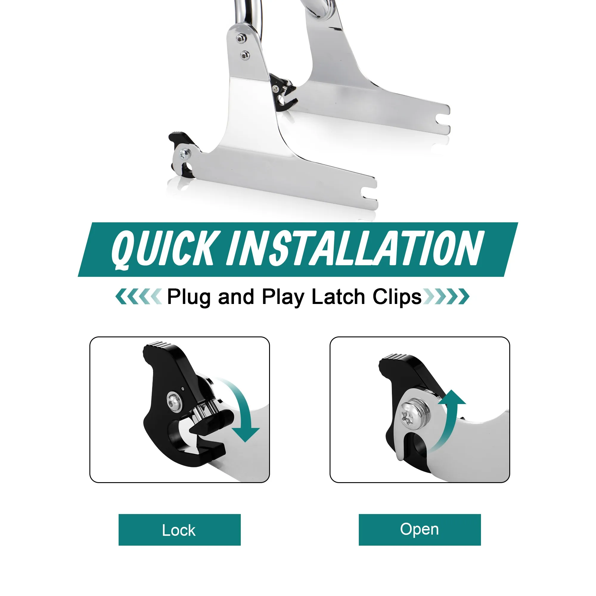 26 "dyna sissy bar encosto traseiro destacável do passageiro para harley 2006-2017 street bob low rider sport super glide switchback