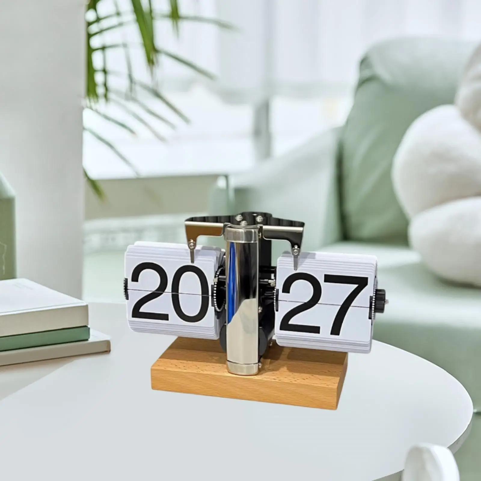 

Флип-настольные часы, цифровые универсальные декоративные деревянные основы, новинка, ретро-дизайн, настольные часы для общежития, гостиной, отеля, рабочего стола, дома