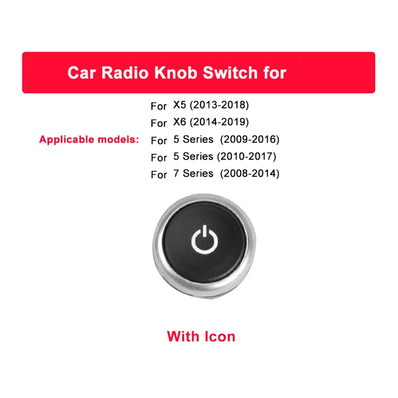 Pulsante interruttore macchina CD manopola interruttore autoradio per BMW serie 5 7 X5 X6 F02 F07 F10 F15 F16 64119350272 con icona