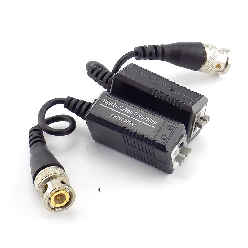 1 pasang pemancar adaptor Transceiver Balun Video BNC UTP Cat5/5e/6 untuk kamera CCTV C3 HD 720P 1080P AHD CVI CVI 1 pasang