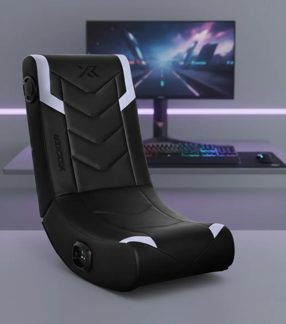 كرسي هزاز لأرضية ألعاب الفيديو مع صوت مدمج، تصميم قابل للطي للأولاد والبنات والمراهقين في غرفة النوم أو غرفة الألعاب #1