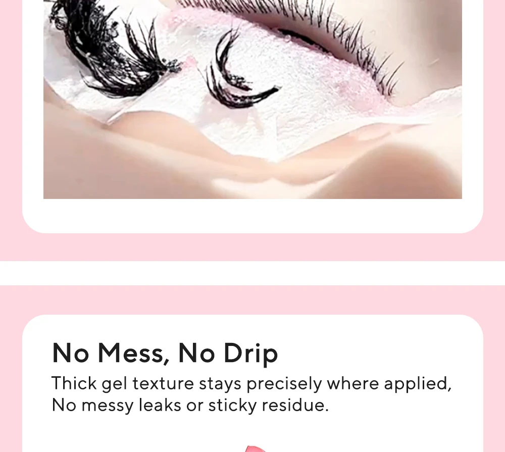 DIYDAY Eyelash Glue Remover No Irritation Ultra-Fast Cleaning Lash Cream Safe for Sensitive Eyes Easy Removal for False Lashes