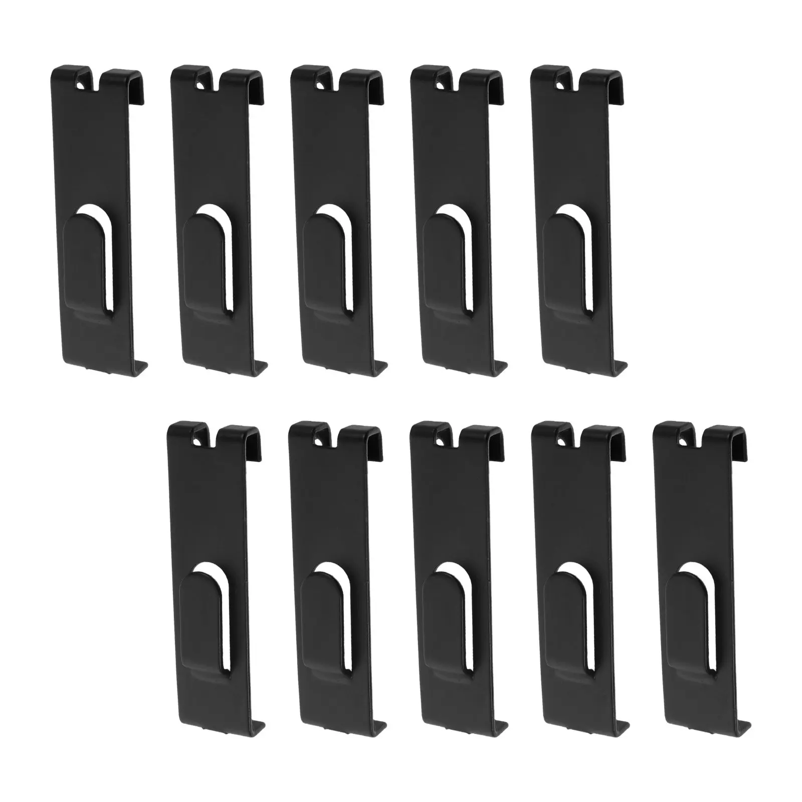 10Pcs Heavy Duty Gridwall Notch Hooks Black Slatwall Utility Hangers for Artwork Display Craft Show Garage Storage Exhibition