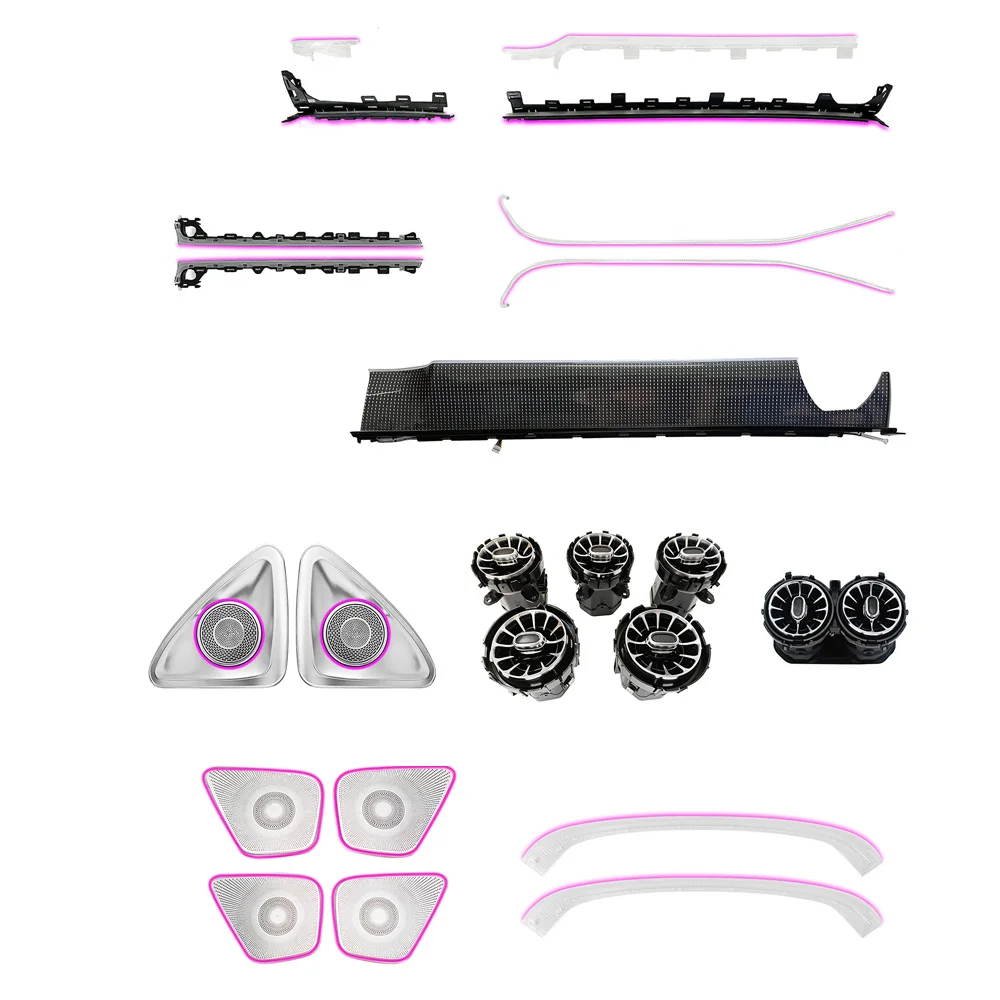 

Светодиодный автомобильный вентиляционный отверстие, набор насадок для турбины для W177 W118, аксессуар для интерьера атмосферы окружающего освещения